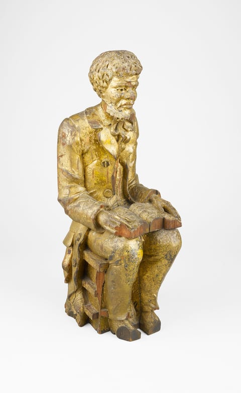 Country Preacher by Unknown carver, American, carved and painted pine